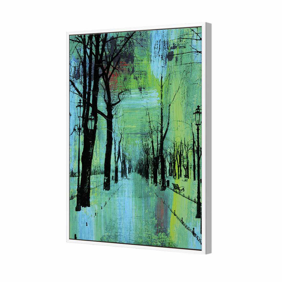 Abstract Road | Standard Canvas | Floating Frame | White