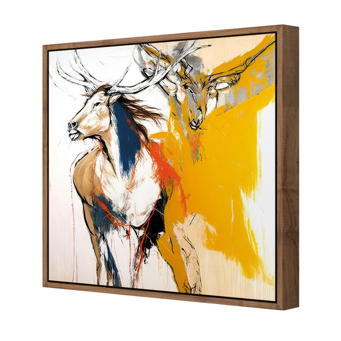 Abstract Stag - Wall Art Designs - WB_100562_AS_Q CAF_CP - MPY - 260 - M - S - S_37x37_S - 1550 - NAT