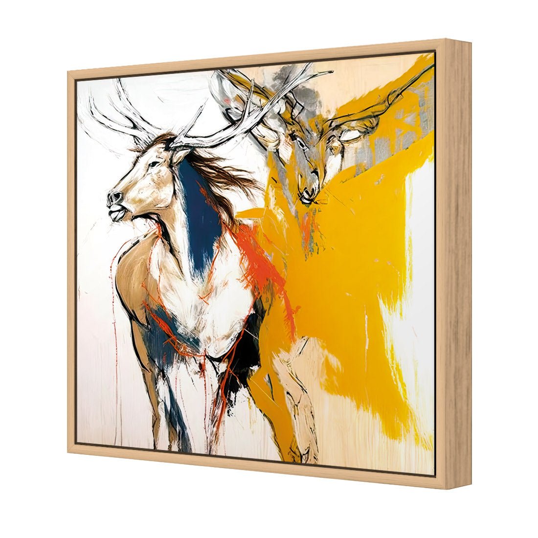 Abstract Stag - Wall Art Designs - WB_100562_AS_Q CAF_CP - MPY - 260 - M - S - S_37x37_S - 1550 - OAK