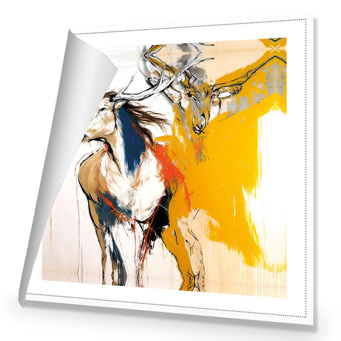 Abstract Stag - Wall Art Designs - WB_100562_AS_Q CAF_CP - MPY - 260 - M - R_37x37_NONE