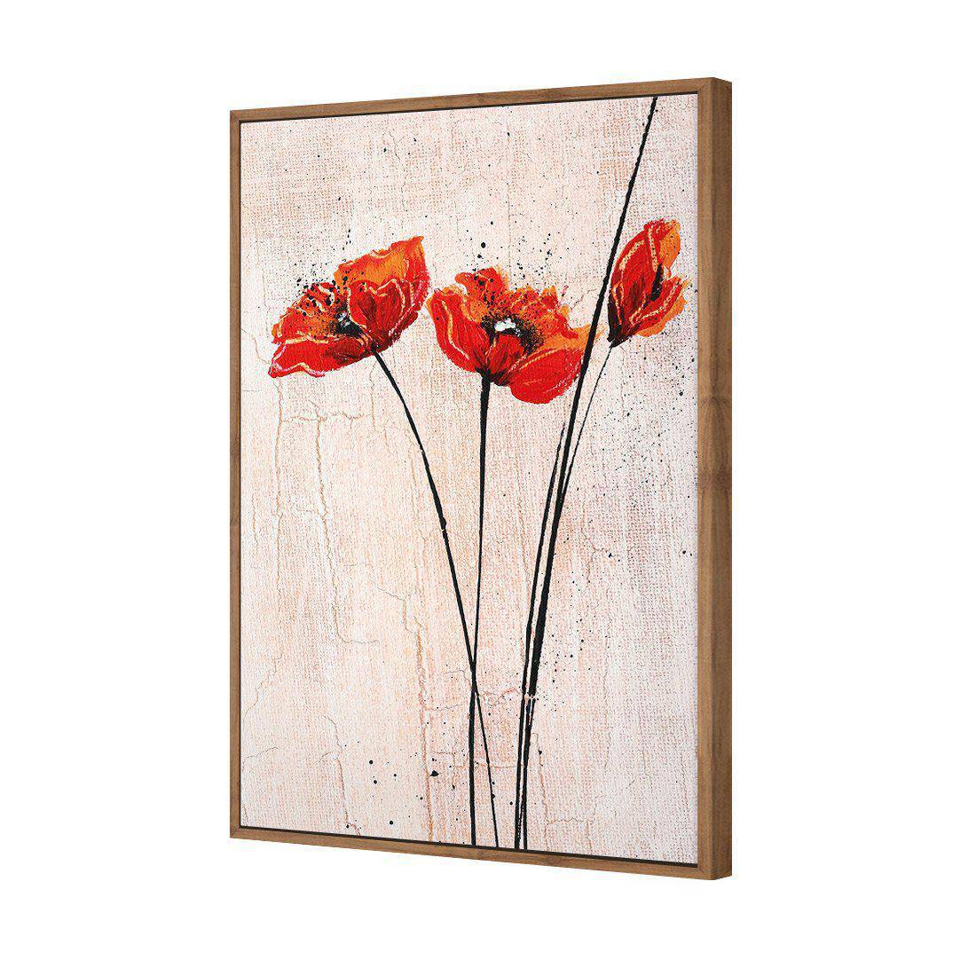 Abstract Tall Poppies | Standard Canvas | Floating Frame | Natural