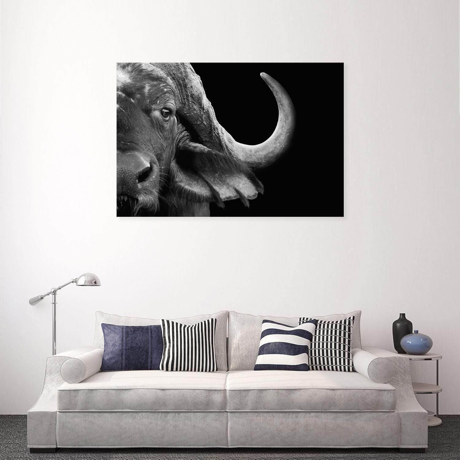 African Cape Buffalo - Wall Art Designs - 3110_AR_H WAD_CP - MPY - 260 - M - S - S_45x30_NONE