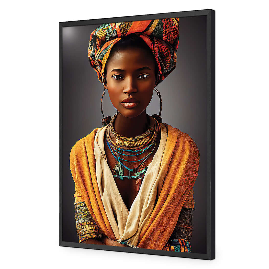 African Girl - Wall Art Designs - WH_1099_AR_V WAD_AP - 030 - EDG_45x30_S - 2538 - BLK