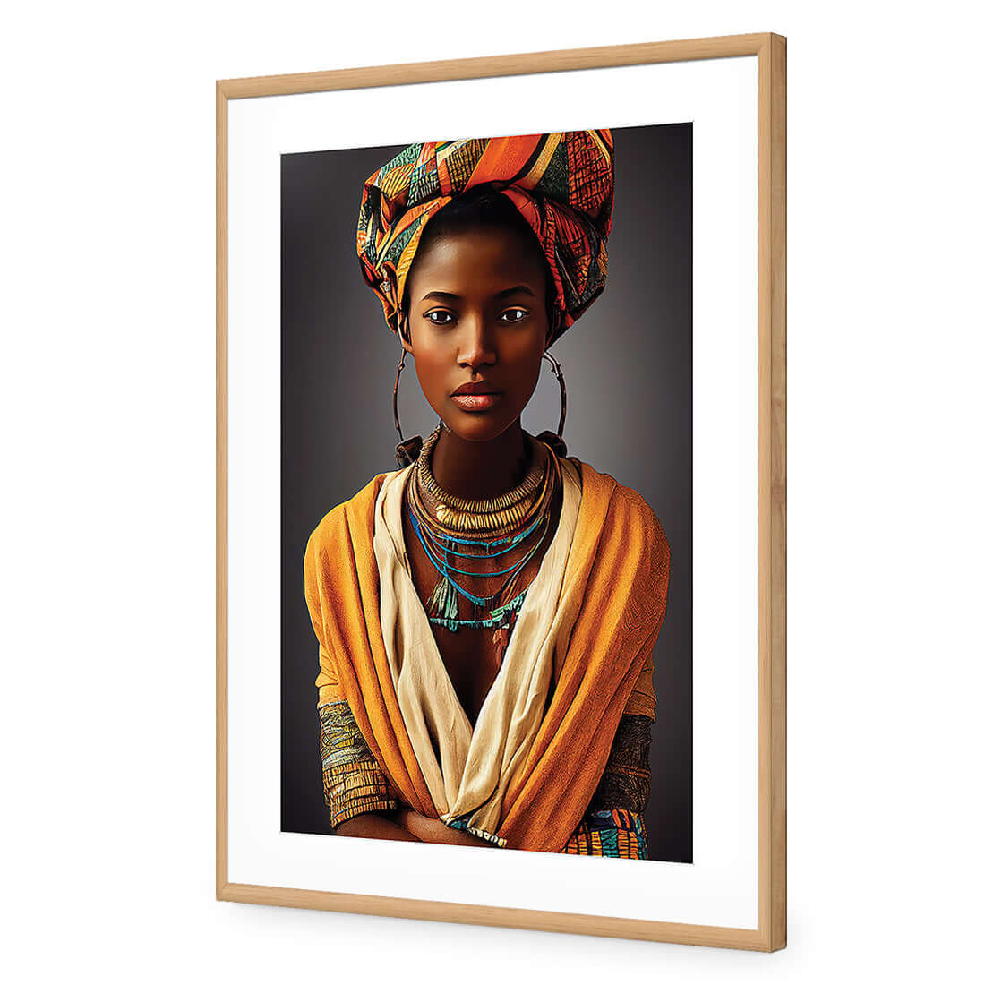 African Girl - Wall Art Designs - WH_1099_AR_V WAD_AP - 030 - MAT_45x30_S - 2538 - OAK