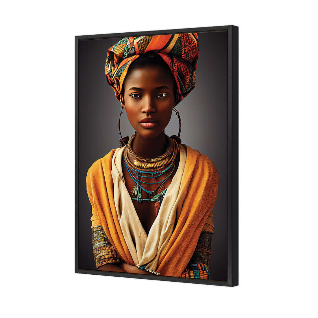 African Girl - Wall Art Designs - WH_1099_AR_V WAD_CP - MPY - 260 - M - S - S_45x30_S - 1550 - BLK