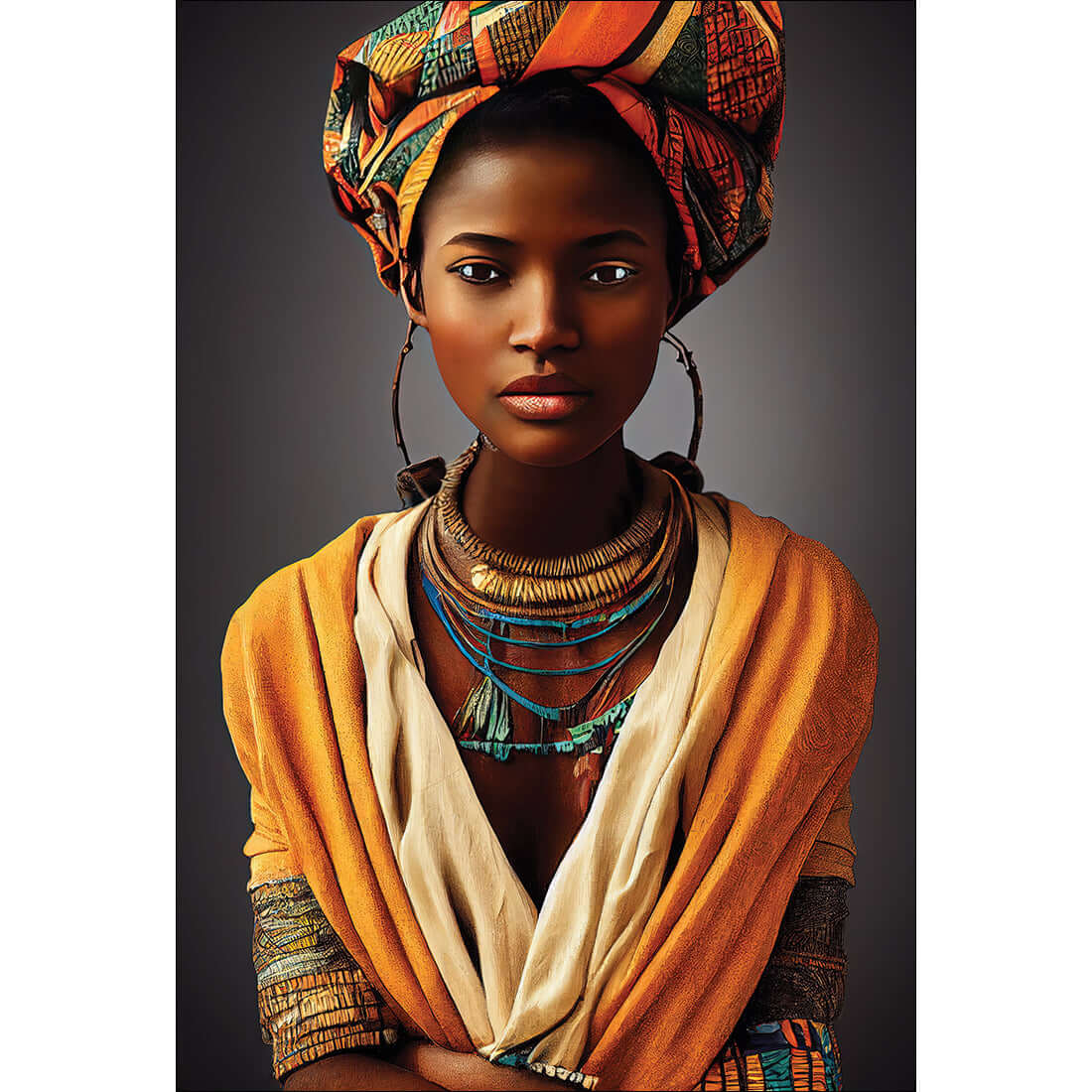 African Girl - Wall Art Designs - WH_1099_AR_V WAD_CP - MPY - 260 - M - S - S_45x30_NONE