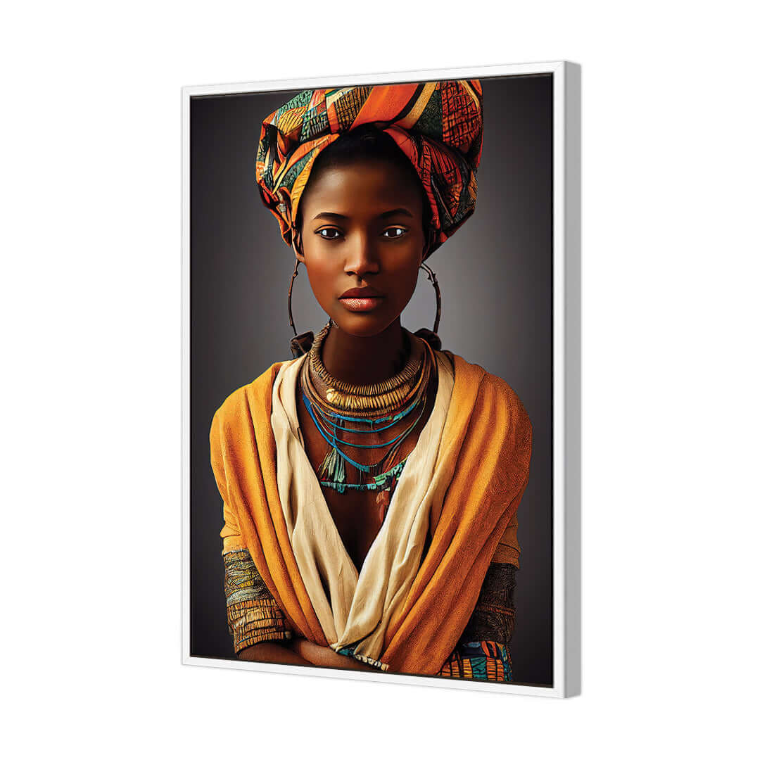 African Girl - Wall Art Designs - WH_1099_AR_V WAD_CP - MPY - 260 - M - S - S_45x30_S - 1550 - WHT