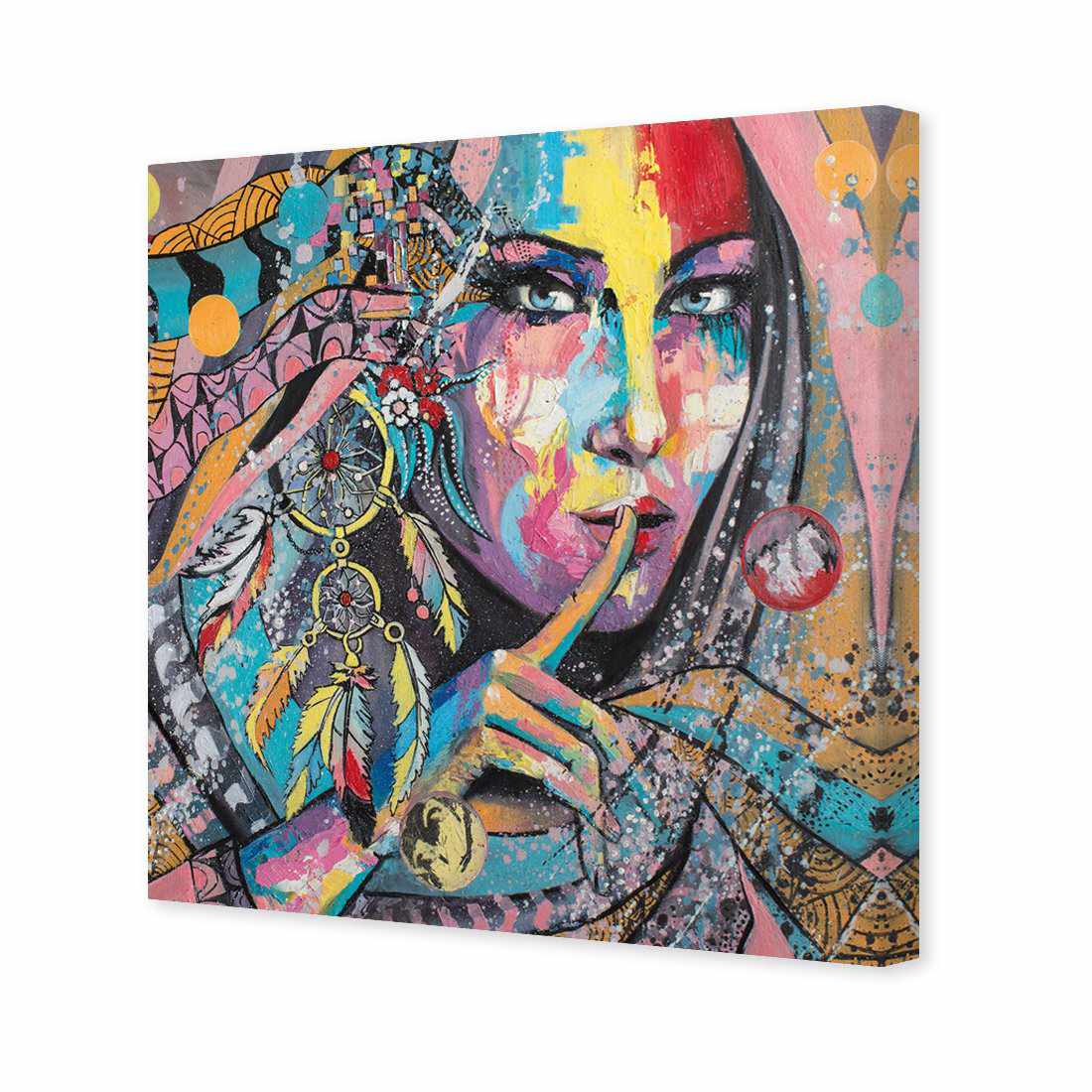 African Secret, Square Canvas Art - Wall Art Designs - 3148_AS_Q WAD_CP - MPY - 260 - M - S - S_30x30_NONE