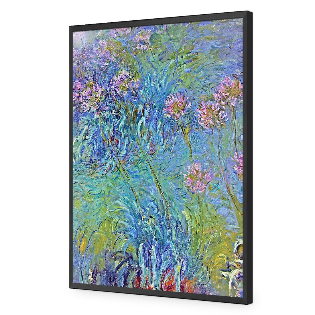 Agapanthus by Monet | Standard Acrylic | Flat Frame No Border | Black