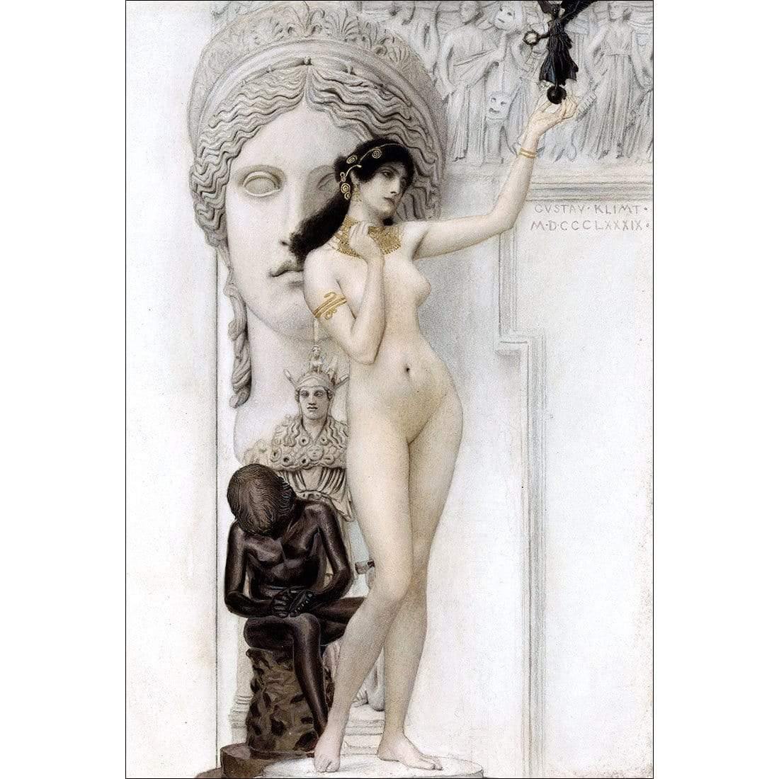 Allegory of Sculpture By Gustav Klimt - Wall Art Designs - 3431_AR_V WAD_CP - MPY - 260 - M - S - S_45x30_NONE