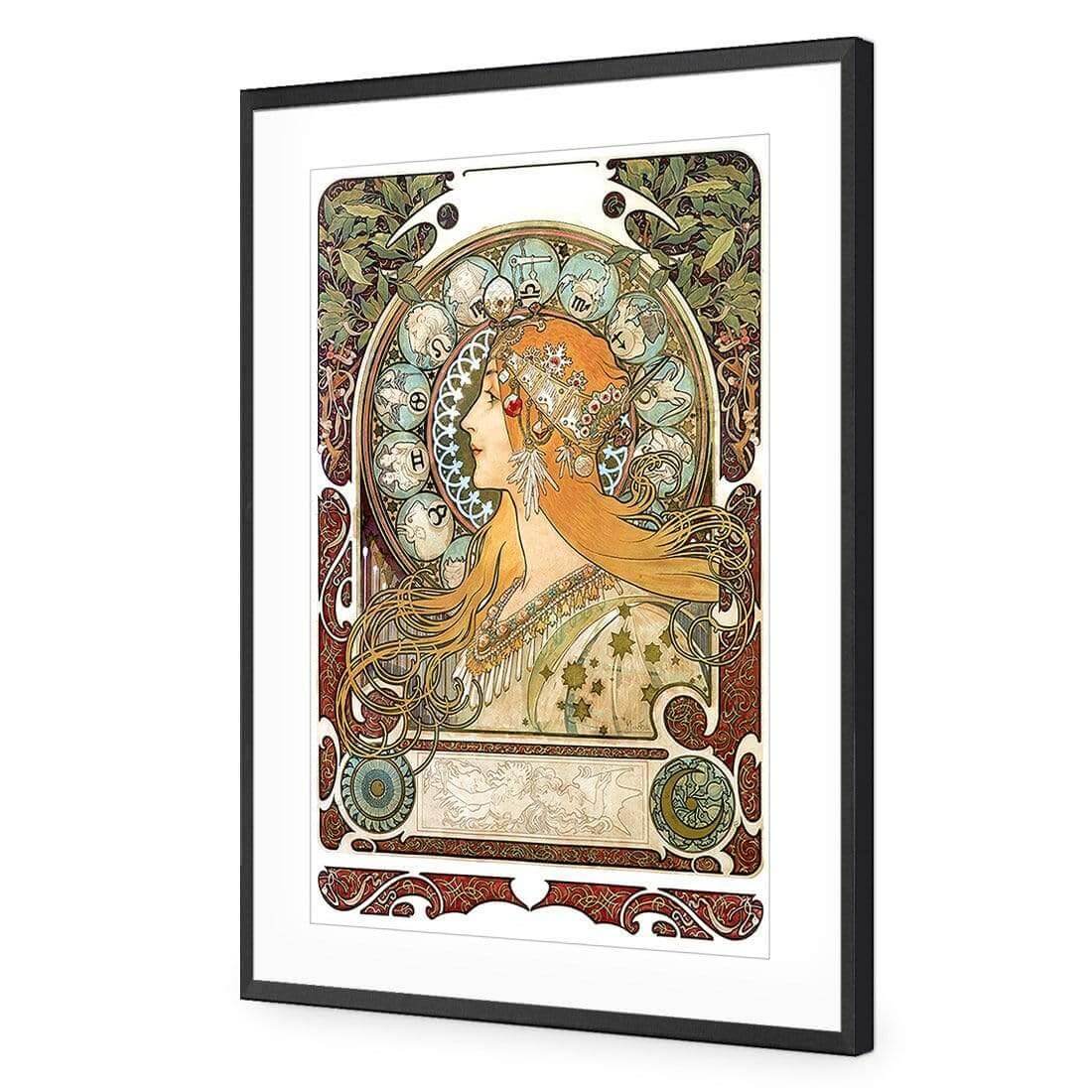 Alphonse Mucha - Zodiac - Wall Art Designs - 3834_AR_V WAD_AP - 030 - MAT_45x30_S - 2538 - BLK