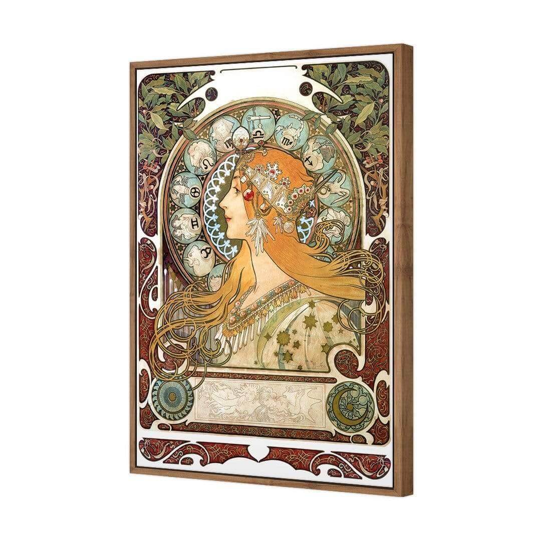 Alphonse Mucha - Zodiac | Classic Canvas | Floating Frame | Natural