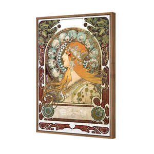 Alphonse Mucha - Zodiac | Classic Canvas | Floating Frame | Natural