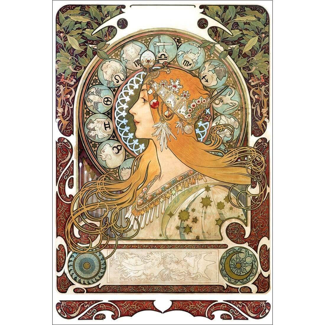 Alphonse Mucha - Zodiac | Classic Canvas | No Frame | Stretched Canvas