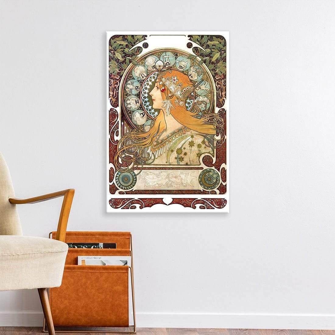 Alphonse Mucha - Zodiac - Wall Art Designs - 3834_AR_V WAD_CP - MPY - 260 - M - S - S_45x30_NONE