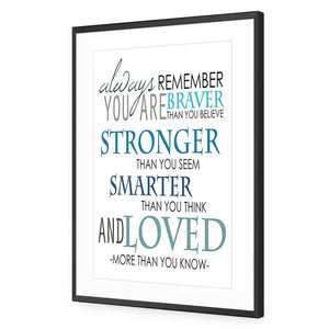 Always Remember | Standard Acrylic | Flat Frame With Border | Black