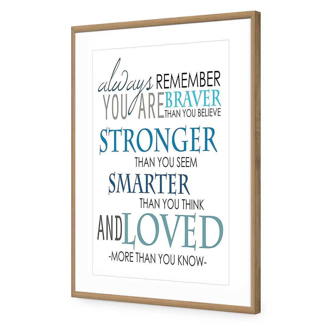 Always Remember | Standard Acrylic | Flat Frame With Border | Oak