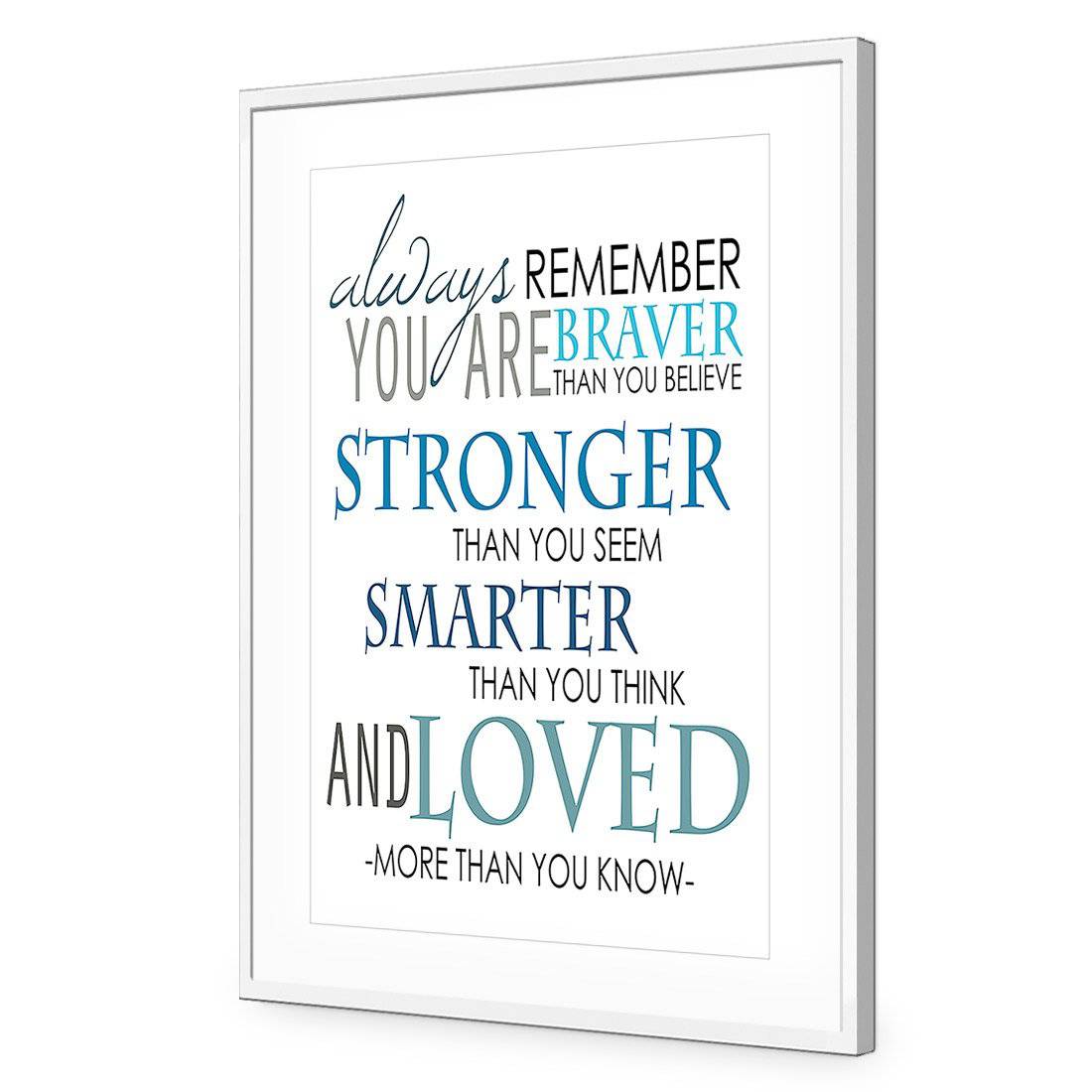 Always Remember | Standard Acrylic | Flat Frame With Border | White
