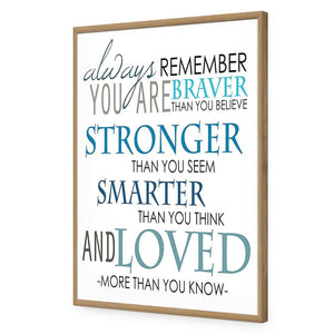 Always Remember | Standard Acrylic | Flat Frame No Border | Oak