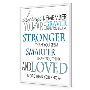 Always Remember | Standard Acrylic | Flat Frame No Border | White