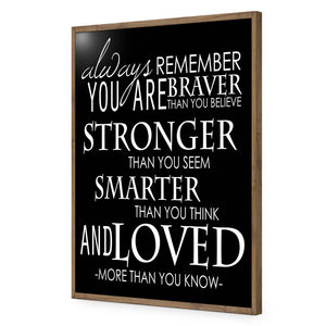Always Remember, B&W | Standard Acrylic | Flat Frame No Border | Natural
