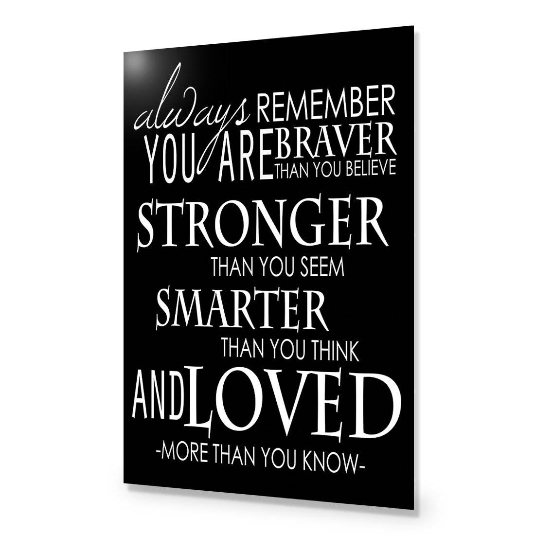 Always Remember, B&W | Standard Acrylic | No Frame No Border