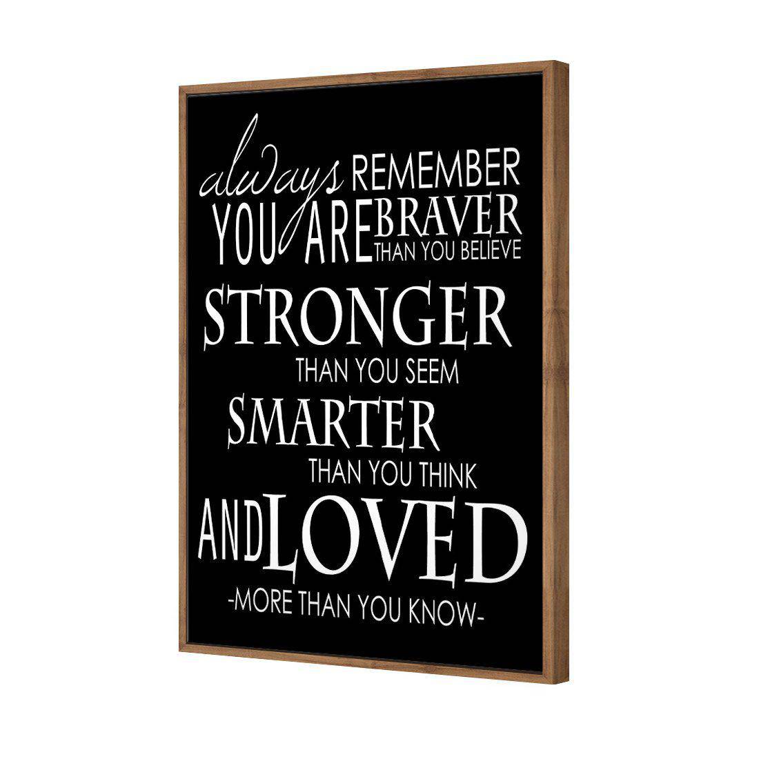 Always Remember, B&W | Standard Canvas | Floating Frame | Natural