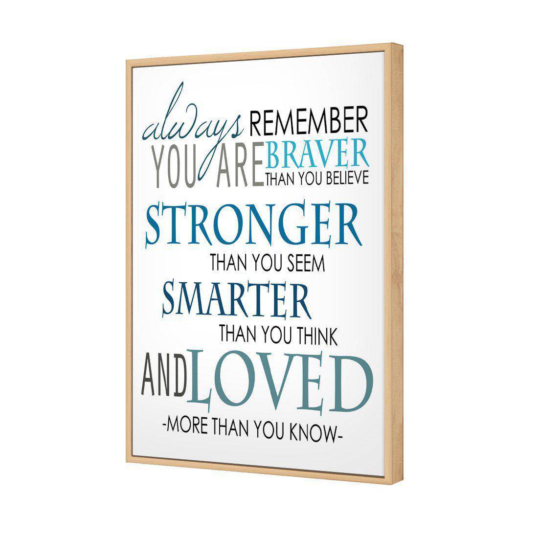 Always Remember | Standard Canvas | Floating Frame | Oak