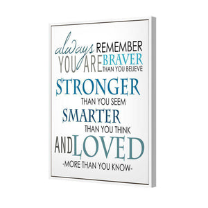 Always Remember | Standard Canvas | Floating Frame | White