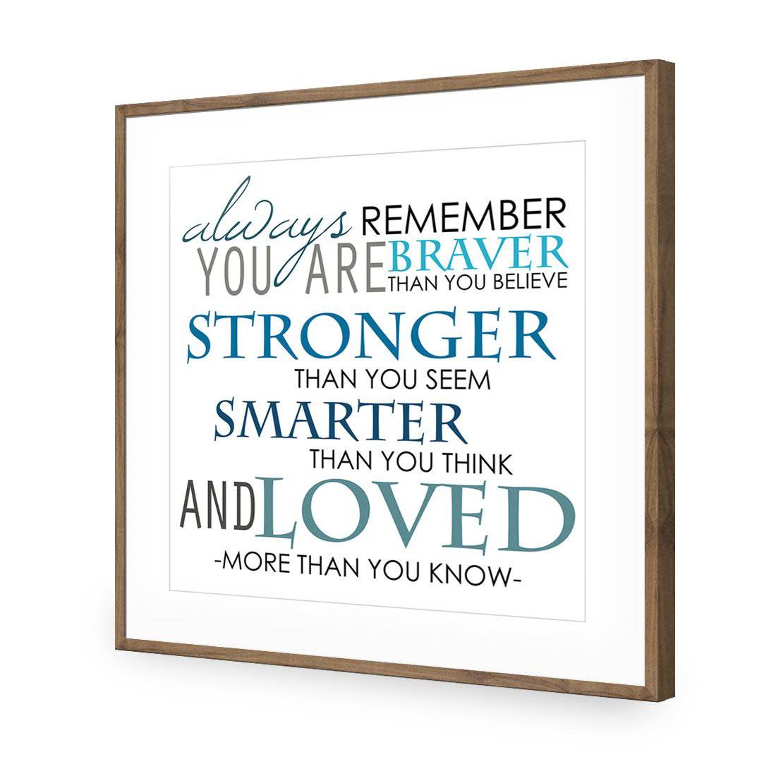 Always Remember, Square | Standard Acrylic | Flat Frame With Border | Natural