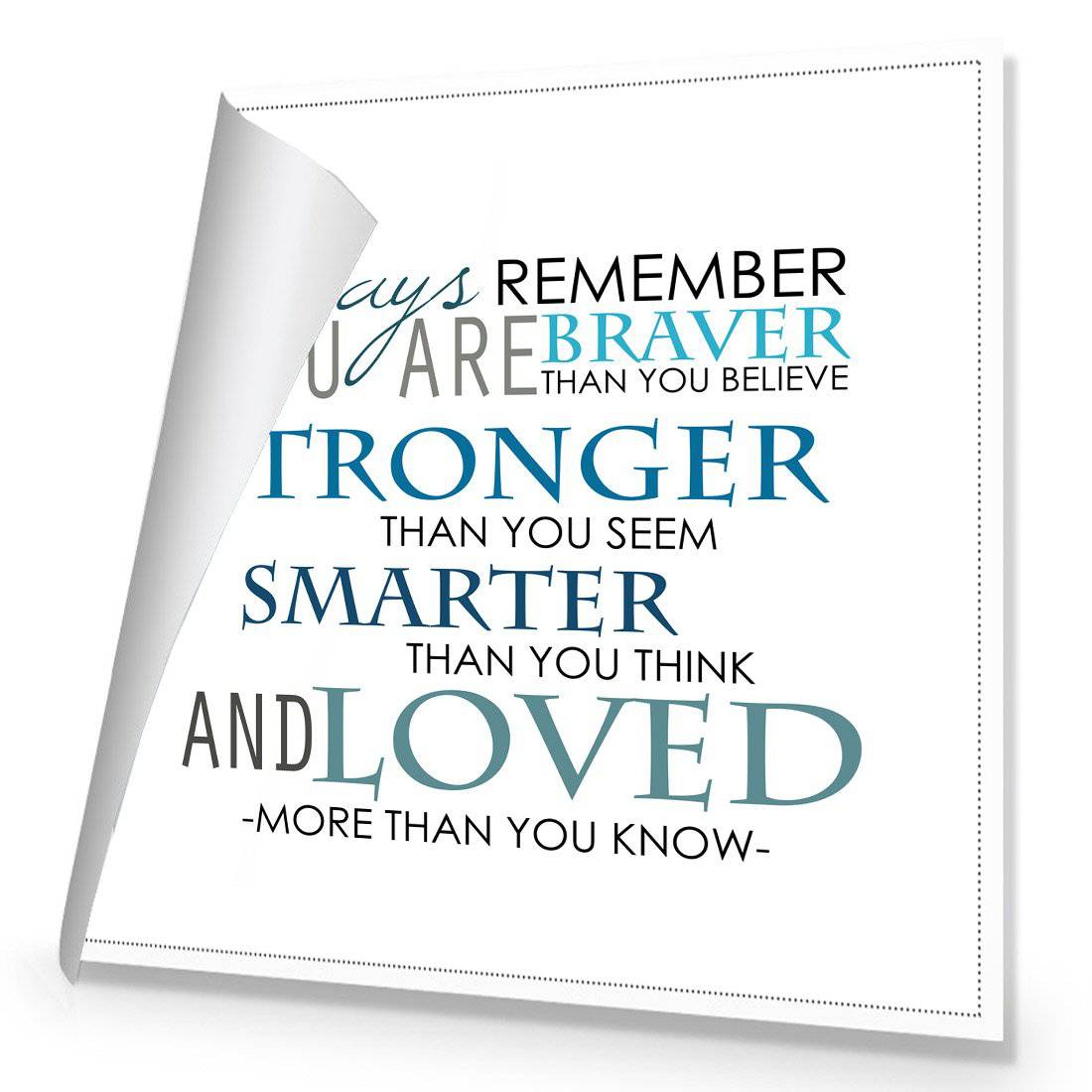 Always Remember, Square | Standard Canvas | No Frame | Rolled Canvas