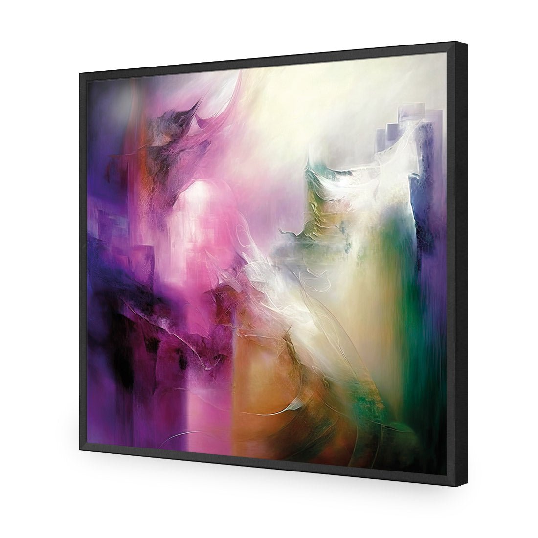 Amethyst Emerald Collision - Wall Art Designs - WB_100636_AS_Q CAF_AP - 030 - EDG_37x37_S - 2538 - BLK