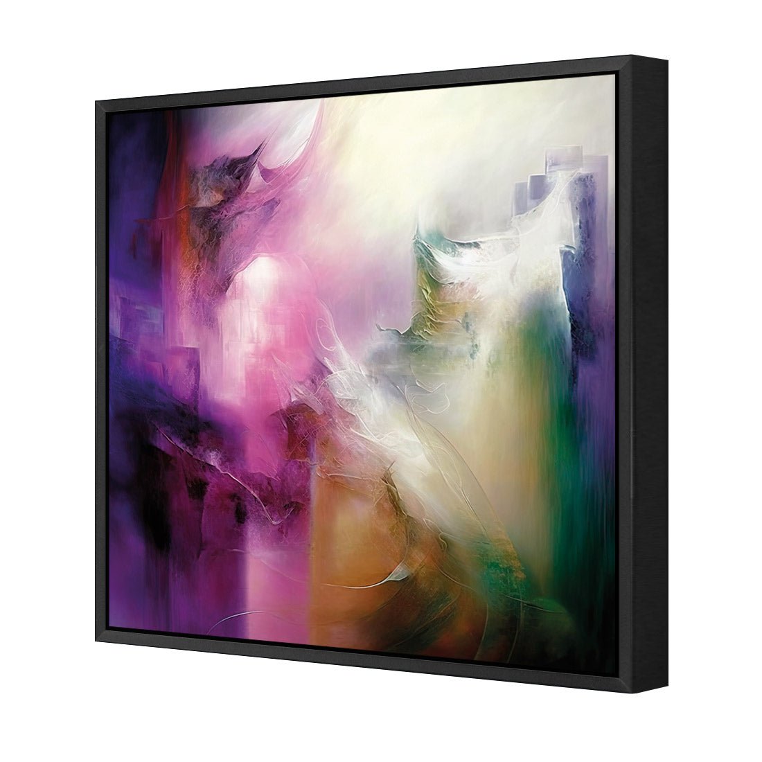 Amethyst Emerald Collision - Wall Art Designs - WB_100636_AS_Q CAF_CP - MPY - 260 - M - S - S_37x37_S - 1550 - BLK