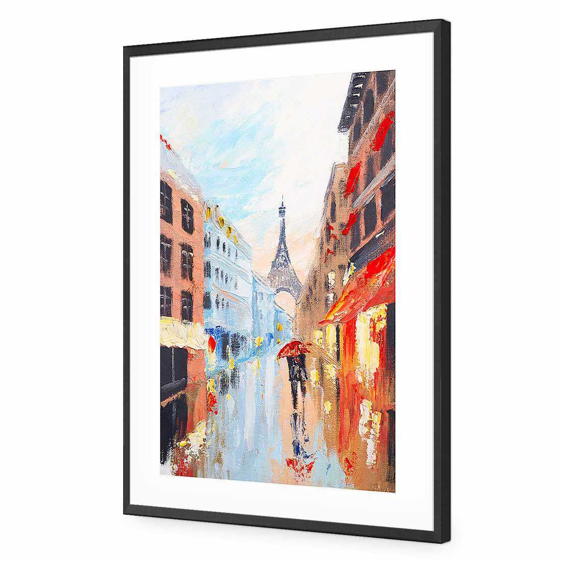 Amour En Pluie | Classic Acrylic | Flat Frame With Border | Black