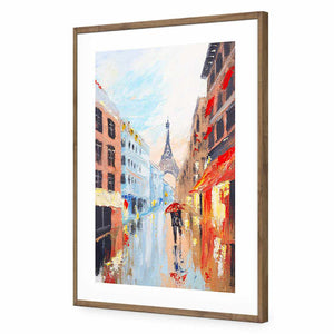 Amour En Pluie | Classic Acrylic | Flat Frame With Border | Natural