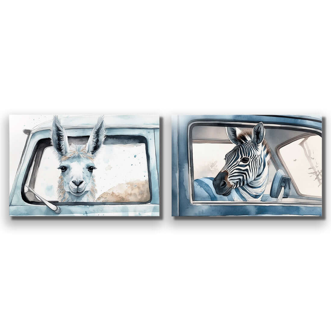 Animal Road Trip Perfect Pair - Wall Art Designs - SET2_6020_AR_H WAD_AP - 030 - EDG_45x30_NONE