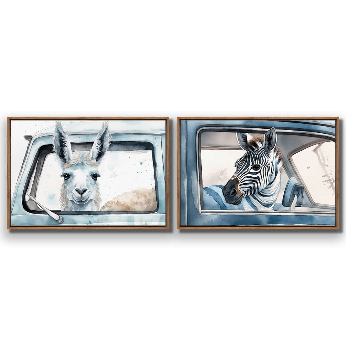 Animal Road Trip Perfect Pair - Wall Art Designs - SET2_6020_AR_H WAD_CP - MPY - 260 - M - S - S_45x30_S - 1550 - NAT