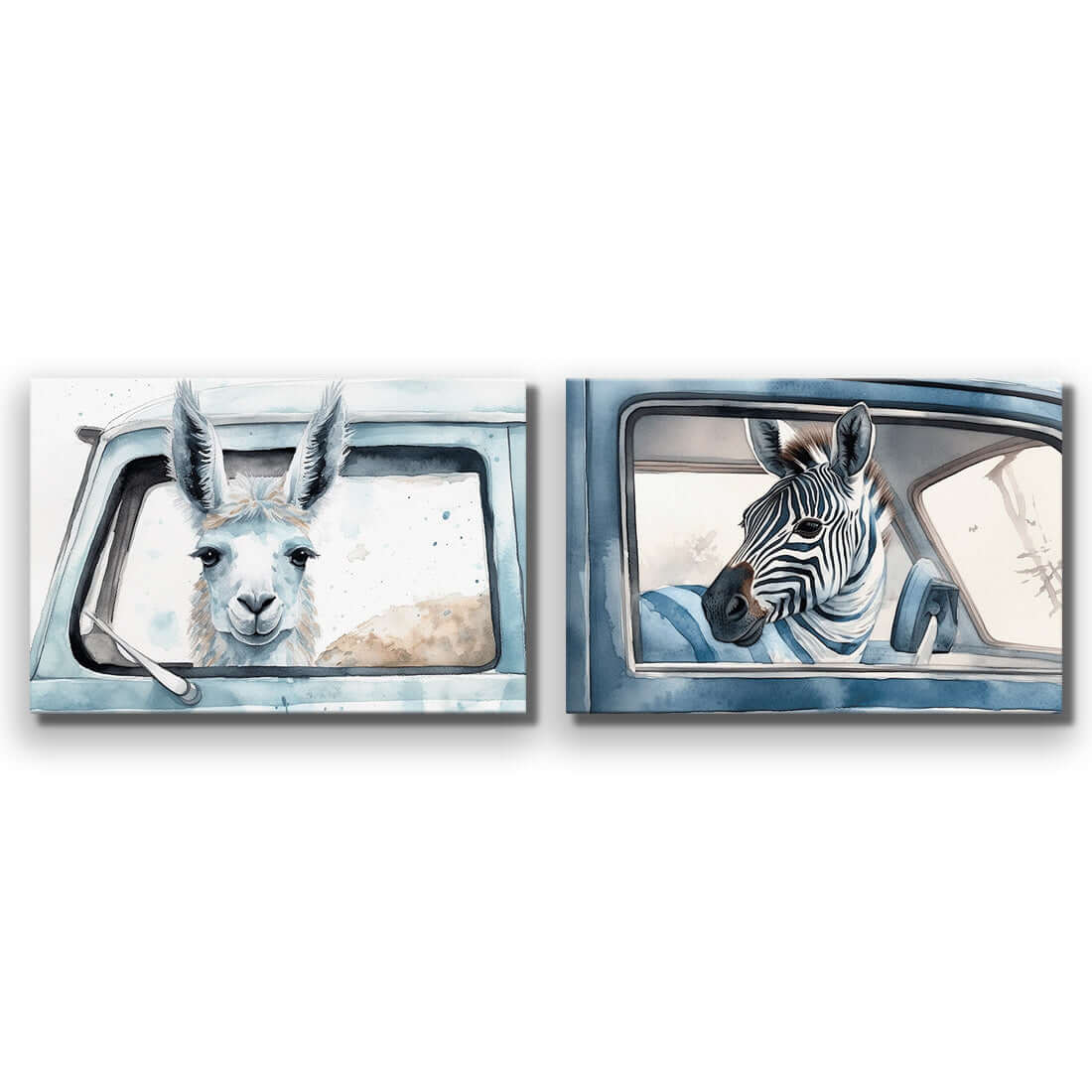 Animal Road Trip Perfect Pair - Wall Art Designs - SET2_6020_AR_H WAD_CP - MPY - 260 - M - S - S_45x30_NONE