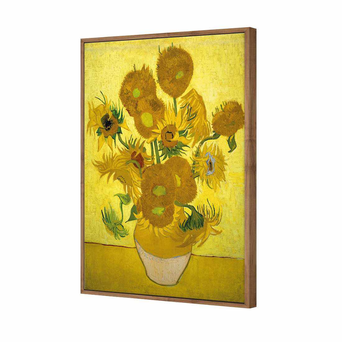 Another Vase Of Sunflowers by Van Gogh | Standard Canvas | Floating Frame | Natural