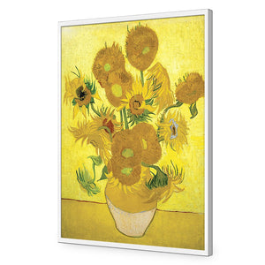 Another Vase Of Sunflowers by Van Gogh | Standard Acrylic | Flat Frame No Border | White