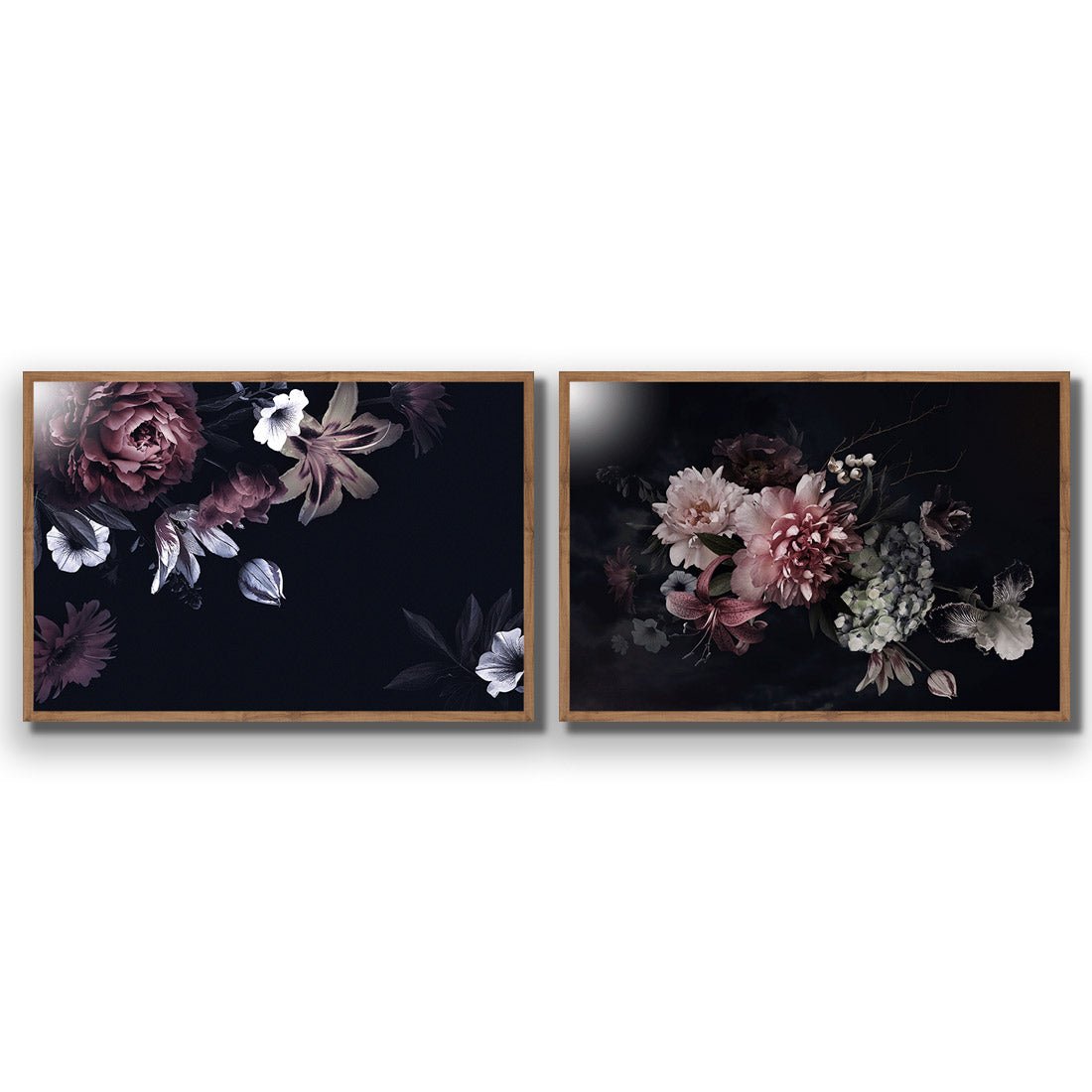 Antique Floral Assemblage Perfect Pair - Wall Art Designs - SET2_5011_AR_H WAD_AP - 030 - EDG_45x30_S - 2538 - NAT