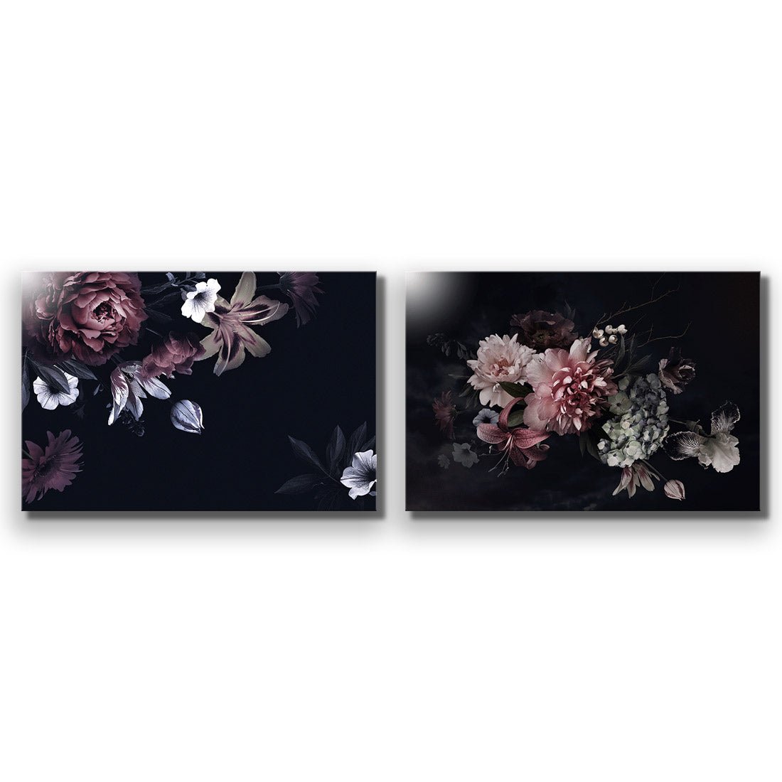 Antique Floral Assemblage Perfect Pair - Wall Art Designs - SET2_5011_AR_H WAD_AP - 030 - EDG_45x30_NONE