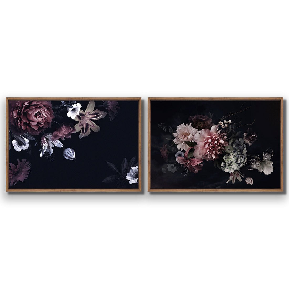 Antique Floral Assemblage Perfect Pair - Wall Art Designs - SET2_5011_AR_H WAD_CP - MPY - 260 - M - S - S_45x30_S - 1550 - NAT