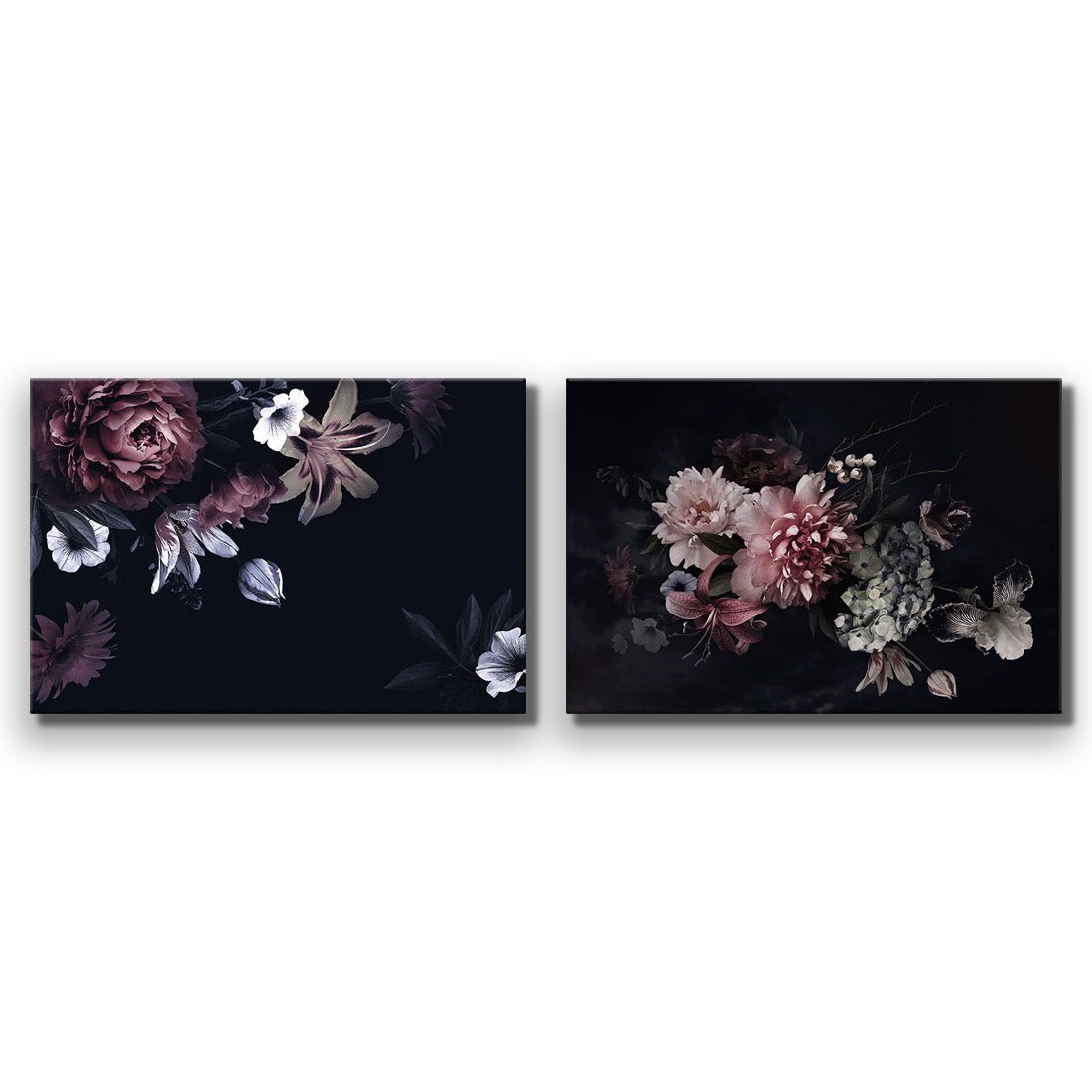 Antique Floral Assemblage Perfect Pair - Wall Art Designs - SET2_5011_AR_H WAD_CP - MPY - 260 - M - S - S_45x30_NONE