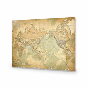 Antique World Map | Standard Acrylic | No Frame No Border