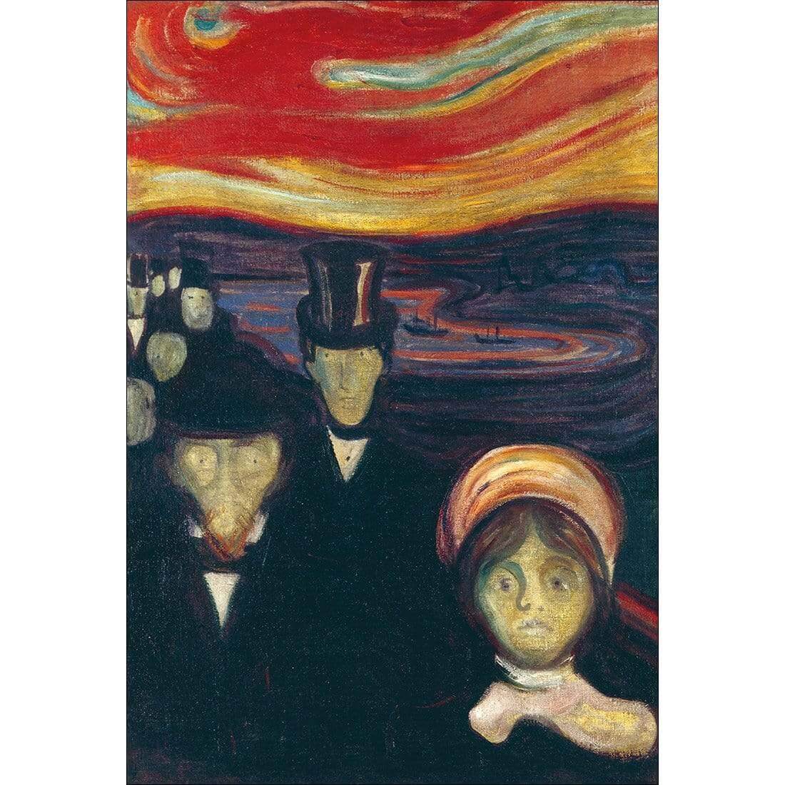 Anxiety by Edvard Munch - Wall Art Designs - 3856_AR_V WAD_CP - MPY - 260 - M - S - S_45x30_NONE