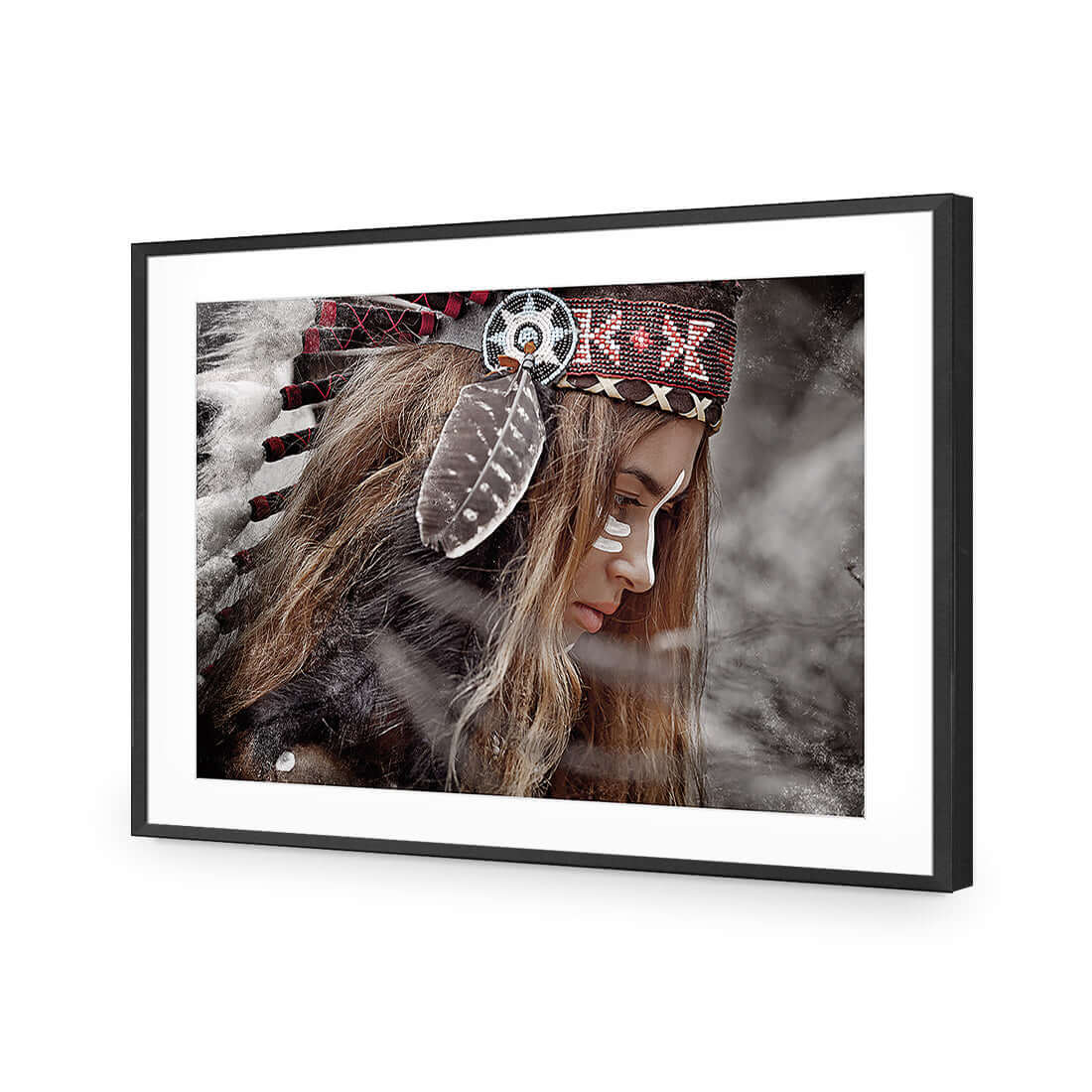 Apache Girl 2 - Wall Art Designs - 4315_AR_H WAD_AP - 030 - MAT_45x30_S - 2538 - BLK