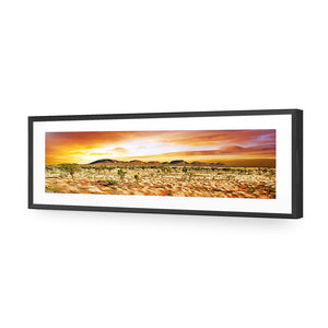 Australian Outback Sunset | Classic Acrylic | Flat Frame With Border | Black