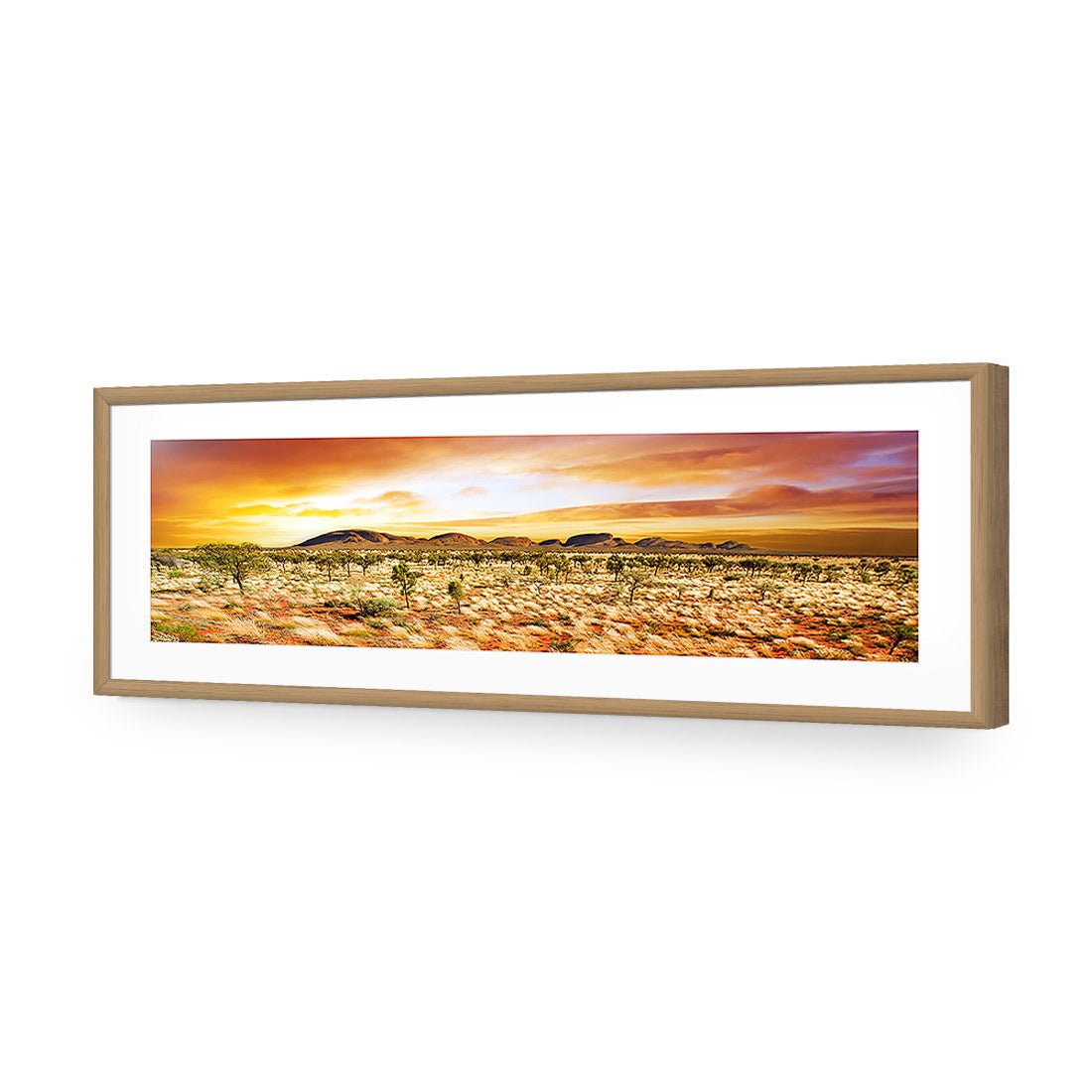 Australian Outback Sunset, Long Acrylic Glass Art - Wall Art Designs - 1452_AL_H WAD_AP - 030 - MAT_60x20_S - 2538 - OAK