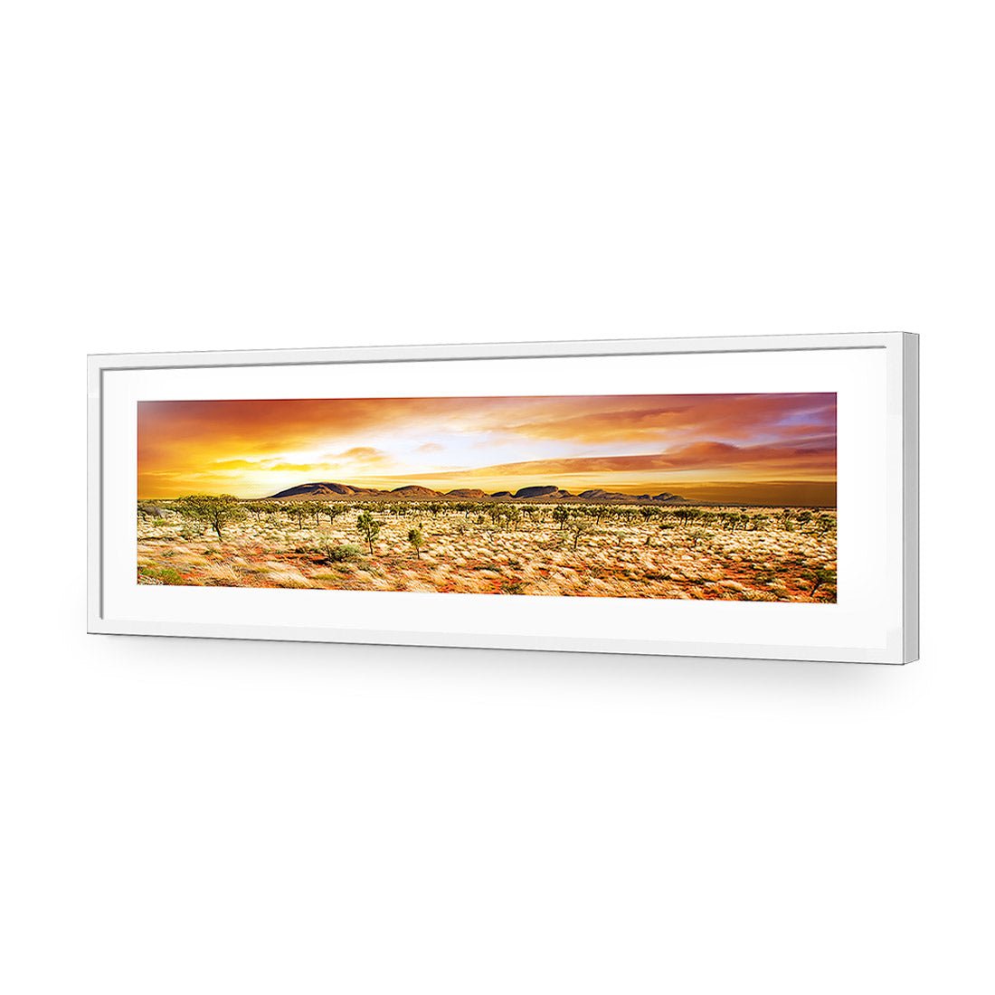 Australian Outback Sunset, Long Acrylic Glass Art - Wall Art Designs - 1452_AL_H WAD_AP - 030 - MAT_60x20_S - 2538 - WHT